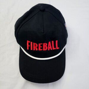 NWOT Fireball Whiskey Black Snap Cap Hat